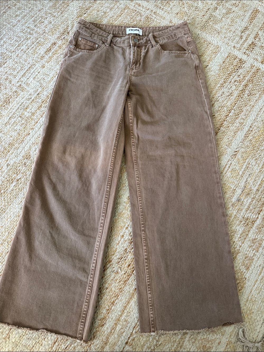 RSQ Wide Leg Jeans — Taupe